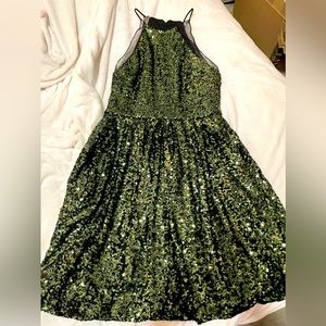 Badgley Mischka size 8 sequin dress. Color is just beautiful